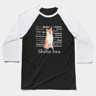 Shiba Inu Traits Baseball T-Shirt